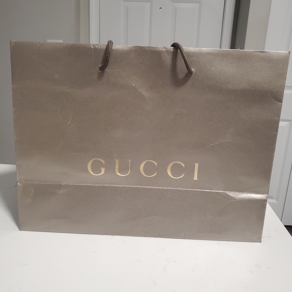 Gucci Metallic Gold Shopping Bag